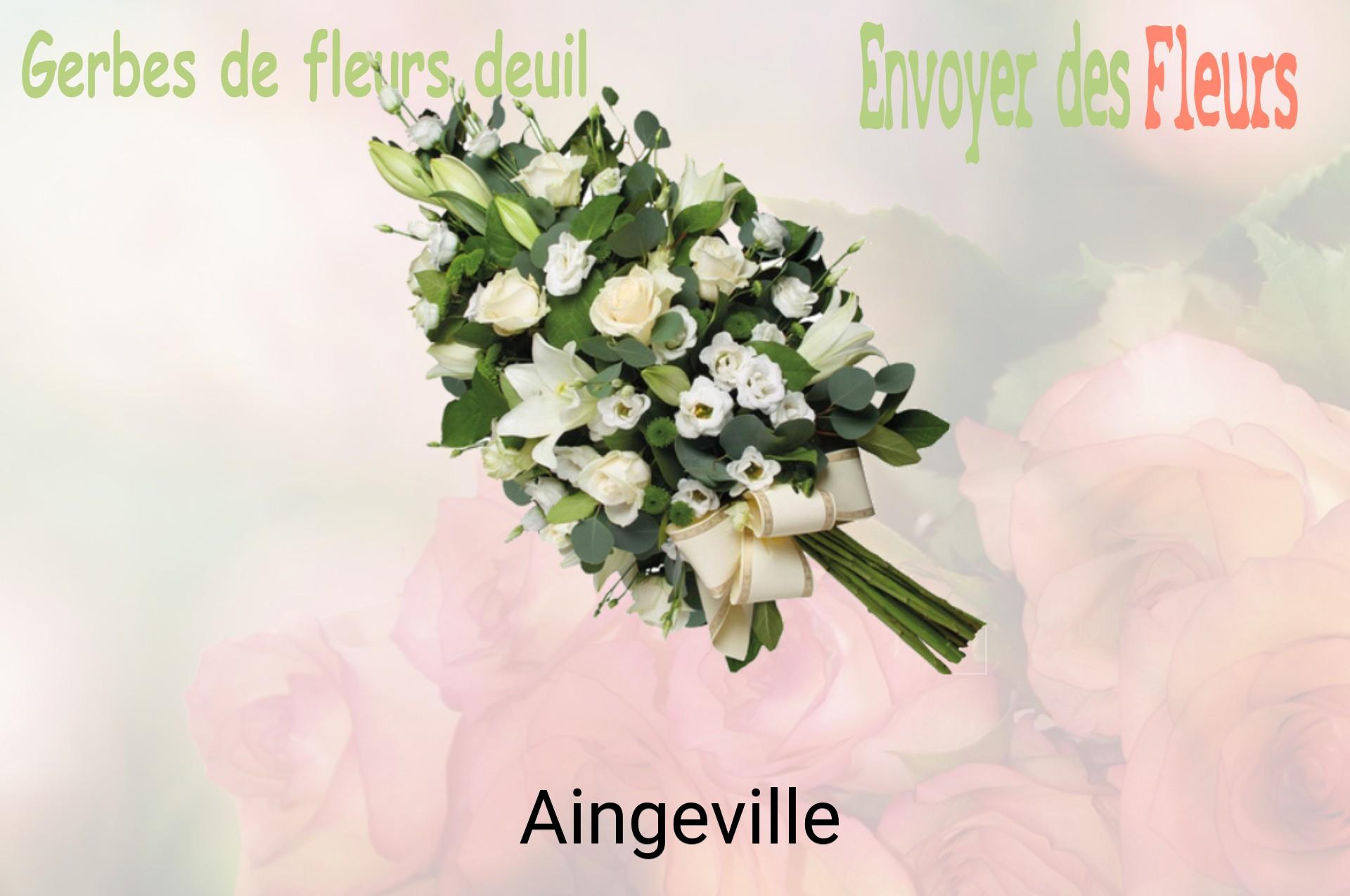 Gerbe de fleurs de deuil livrée à Aingeville
